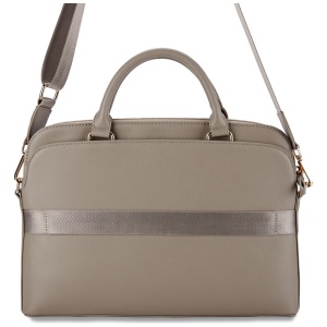 Geanta pentru Laptop 15", cu Fermoar, Ajustabila - Guess PU Grained Triangle Logo (GUCB15PGTSPSW) - Beige - Img 7