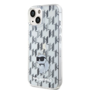 Husa iPhone 15 - Karl Lagerfeld Hardcase Monogram (KLHCP15SHNCMKLT) - Transparent Choupette - Img 3