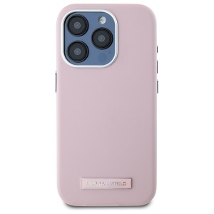 Husa iPhone 15 Pro Max - Karl Lagerfeld Leather MagSafe (KLHMP15XPGMSRPP) - Pink FW Metal Plate - Img 5