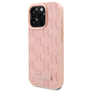 Husa iPhone 16 Pro Max - Karl Lagerfeld Leather MagSafe (KLHMP16XPKHPORPP) - Pink Hot Stamp - Img 6