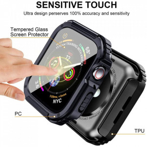 Husa pentru Apple Watch 1 / 2 / 3 (42mm) + Folie - Lito Watch Armor 360 - Blue - Img 3