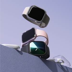 Husa pentru Apple Watch 10 42mm (set 2) - Ringke Slim - Clear / Dark Gray - Img 4
