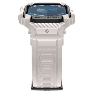Husa pentru Apple Watch 10 46mm + Curea - Spigen Rugged Armor Pro - Dune Beige - Img 4