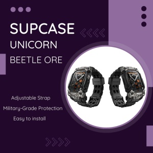 Husa pentru Apple Watch 10 46mm + Curea - Supcase Unicorn Beetle Ore Pro Version - Black - Img 4