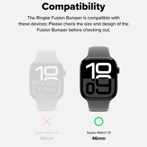 Husa pentru Apple Watch 10 46mm - Ringke Fusion Bumper - Neon Orange - Img 7
