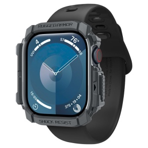 Husa pentru Apple Watch 10 46mm - Spigen Rugged Armor - Dark Grey - Img 4
