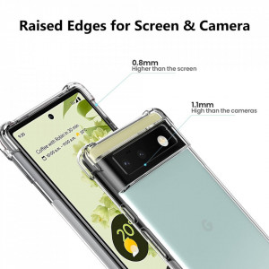 Husa pentru Google Pixel 6 - Techsuit Shockproof Clear Silicone - Clear - Img 3