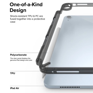 Husa pentru iPad Air 4 (2020) / Air 5 (2022) / Air 11 (2024) - Ringke Fusion - Smoke Black - Img 7