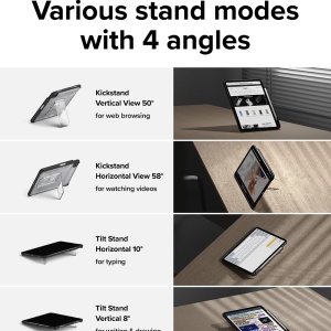 Husa pentru iPad Pro 11 (2024) - Ringke Fusion Sketch Stand - Black - Img 11