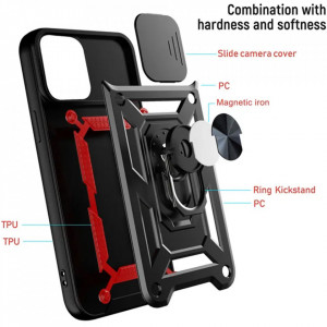 Husa pentru iPhone 12 / iPhone 12 Pro - Techsuit CamShield Series - Black - Img 8
