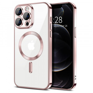 Husa pentru iPhone 12 Pro - Techsuit Luxury Crystal MagSafe - Pink - Img 2