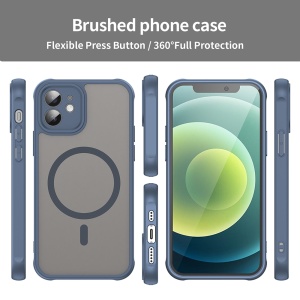 Husa pentru iPhone 12 - Techsuit HaloFrost II MagSafe - Navy Blue - Img 3