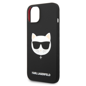 Husa pentru iPhone 14 Plus - Karl Lagerfeld Silicone MagSafe (KLHMP14MSLCHBK) - Choupette Head - Img 4
