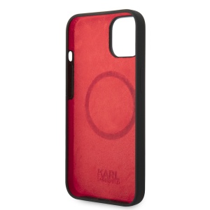 Husa pentru iPhone 14 Plus - Karl Lagerfeld Silicone MagSafe (KLHMP14MSLMP1K) - Black Plaque - Img 6