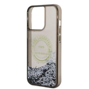 Husa pentru iPhone 14 Pro Max - Karl Lagerfeld Hardcase Liquid Glitter (KLHCP14XLCRSGRK) - RSG - Img 2