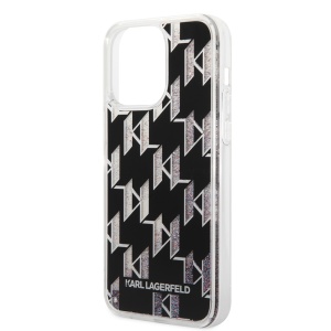 Husa pentru iPhone 14 Pro Max - Karl Lagerfeld Hardcase Liquid Glitter (KLHCP14XLMNMK) - Monogram - Img 2