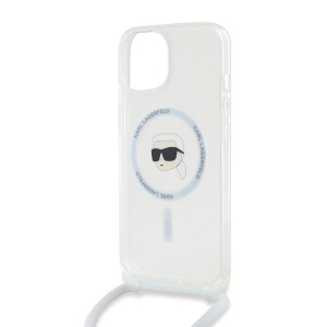 Husa pentru iPhone 15 - Karl Lagerfeld IML Crossbody MagSafe (KLHMP15SHCKHNT) - Karl Head - Img 3