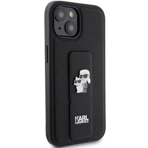 Husa pentru iPhone 15 - Karl Lagerfeld Saffiano Gripstand (KLHCP15SGSAKCPK) - Karl&Choupette - Img 5
