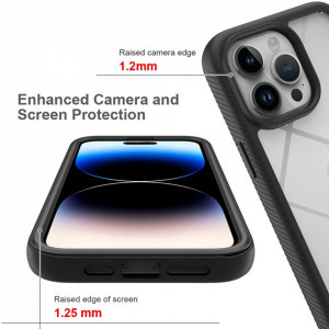 Husa pentru iPhone 15 Pro Max + Folie - Techsuit Defense360 Pro - Black - Img 5