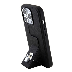 Husa pentru iPhone 15 Pro Max - Karl Lagerfeld Saffiano Gripstand (KLHCP15XGSAKCPK) - Karl&Choupette - Img 5