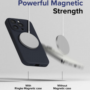Husa pentru iPhone 15 Pro Max - Ringke Silicone Magnetic MagSafe - Stone - Img 5