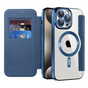 Husa pentru iPhone 15 Pro Max - Techsuit SmartMag Book Case - Blue