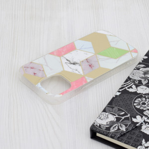 Husa pentru iPhone 15 - Techsuit Marble Series - Purple Hex - Img 4