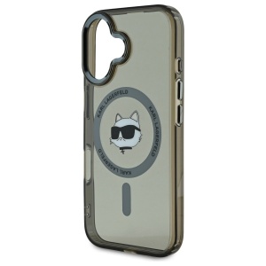 Husa pentru iPhone 16 Plus - Karl Lagerfeld IML MagSafe (KLHMP16MHLSCHK) - Metal Choupette`s Head - Img 2