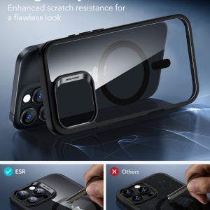 Husa pentru iPhone 16 Pro - ESR Classic Hybrid HaloLock - Clear Black - Img 2