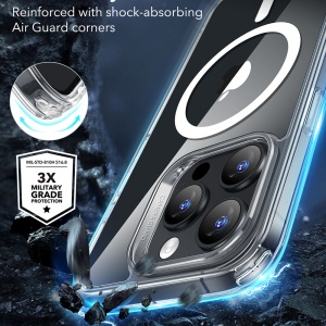 Husa pentru iPhone 16 Pro - ESR Classic Hybrid HaloLock - Clear - Img 5