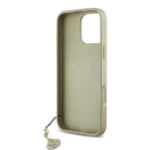 Husa pentru iPhone 16 Pro - Guess Hardcase 4G Charms Collection (GUHCP16LGF4GBR) - Brown - Img 5