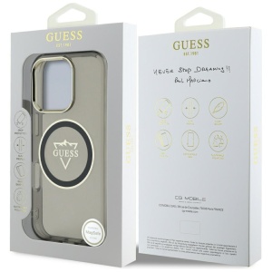 Husa pentru iPhone 16 Pro - Guess IML Metal Mountain Logo MagSafe (GUHMP16LHFGTMSLSK) - Black - Img 7
