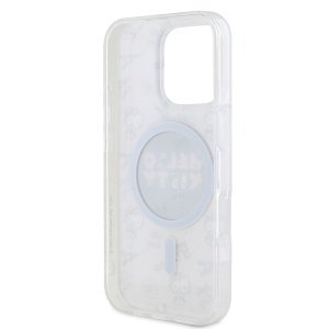Husa pentru iPhone 16 Pro - Hello Kitty Hardcase IML All Over Paris MagSafe (HKHMP16LHAOPP) - Pink - Img 4