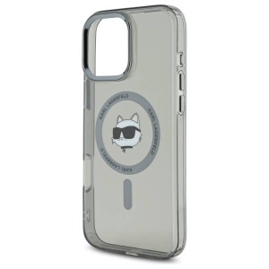 Husa pentru iPhone 16 Pro - Karl Lagerfeld IML MagSafe (KLHMP16LHLSCHK) - Metal Choupette`s Head - Img 4