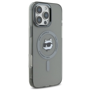 Husa pentru iPhone 16 Pro Max - Karl Lagerfeld IML MagSafe (KLHMP16XHLSCHK) - Metal Choupette`s Head - Img 6