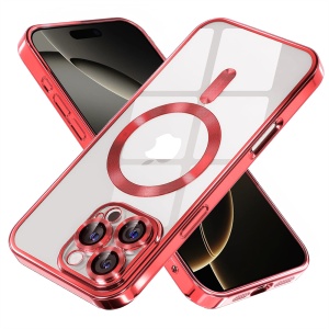 Husa pentru iPhone 16 Pro Max - Techsuit Luxury Crystal MagSafe - Red