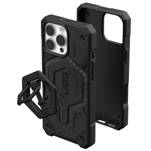 Husa pentru iPhone 16 Pro Max - UAG Monarch Pro MagSafe Bundle - Carbon Fiber / Black Stand