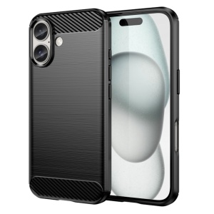 Husa pentru iPhone 16 - Techsuit Carbon Silicone - Black - Img 1