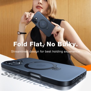 Husa pentru iPhone 16 - Torras Ostand Spin Series - Black - Img 6