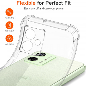 Husa pentru Motorola Moto G54 Power Edition / G64 - Techsuit Shockproof Clear Silicone - Clear - Img 4