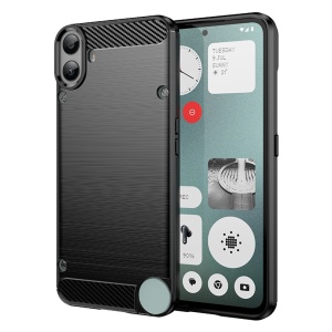 Husa pentru Nothing CMF Phone 1 - Techsuit Carbon Silicone - Black - Img 1