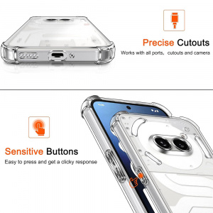 Husa pentru Nothing Phone (2a) / (2a) Plus - Techsuit Shockproof Clear Silicone - Clear - Img 6
