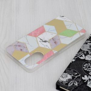 Husa pentru Oppo A17 - Techsuit Marble Series - Purple Hex - Img 4
