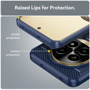 Husa pentru Realme 13 Pro / 13 Pro+ - Techsuit Carbon Silicone - Blue - Img 3