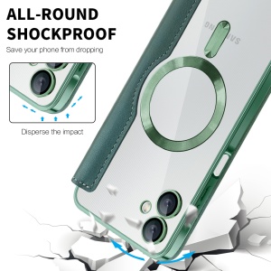 Husa pentru Samsung Galaxy A06 - Techsuit SmartMag Book Case - Green - Img 4