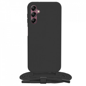 Husa pentru Samsung Galaxy A14 4G / A14 5G - Techsuit Crossbody Lanyard - Black