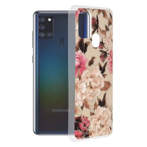 Husa pentru Samsung Galaxy A21s - Techsuit Marble Series - Mary Berry Nude