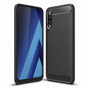 Husa pentru Samsung Galaxy A30s / A50 / A50s - Techsuit Carbon Silicone - Black - Img 1