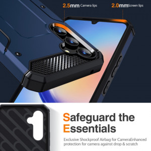Husa pentru Samsung Galaxy A34 5G - Techsuit Hybrid Armor Kickstand - Blue - Img 6