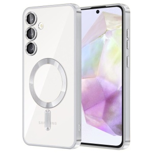 Husa pentru Samsung Galaxy A35 5G - Techsuit Luxury Crystal MagSafe - Silver - Img 1